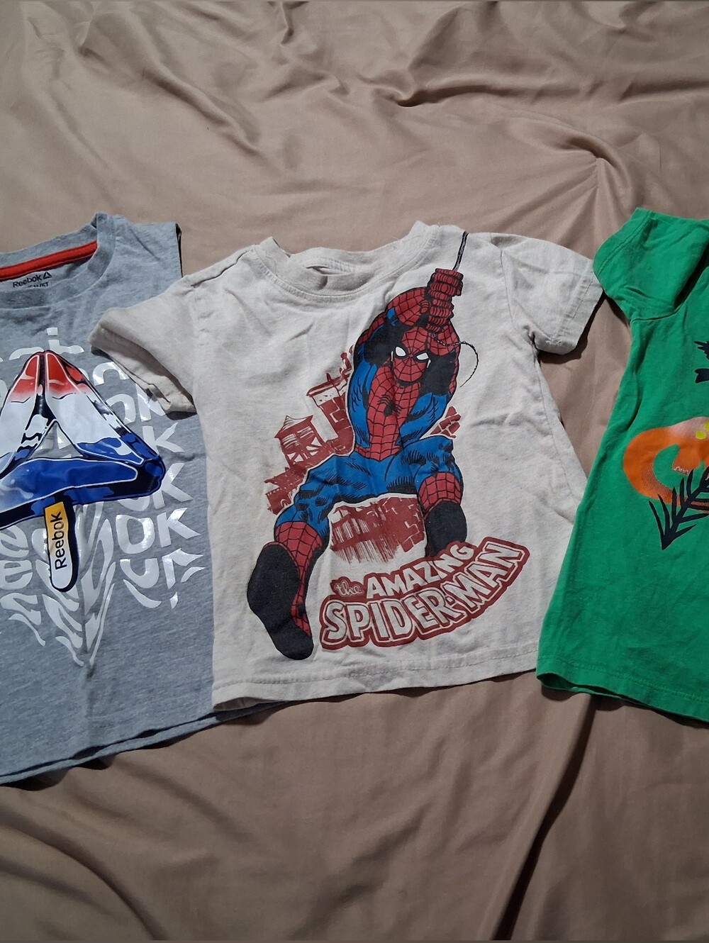 Marvel Spider Man Garanimal Dino Reebok Graphic Tee Short Sleeve Shirts 4T/5T